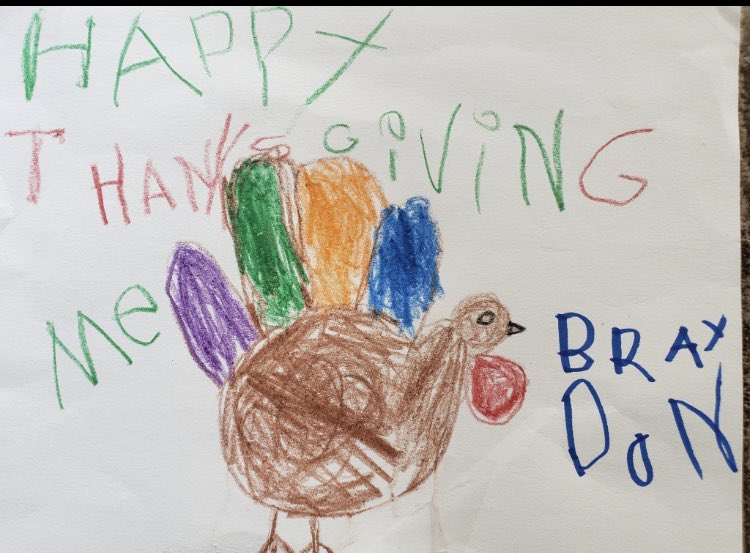 LauraRShepherd's tweet photo. Kinders had fun making old-school handprint turkey placemats and drawing pumpkin pie with Art For Kids Hub. https://t.co/FQDtC1sXaN