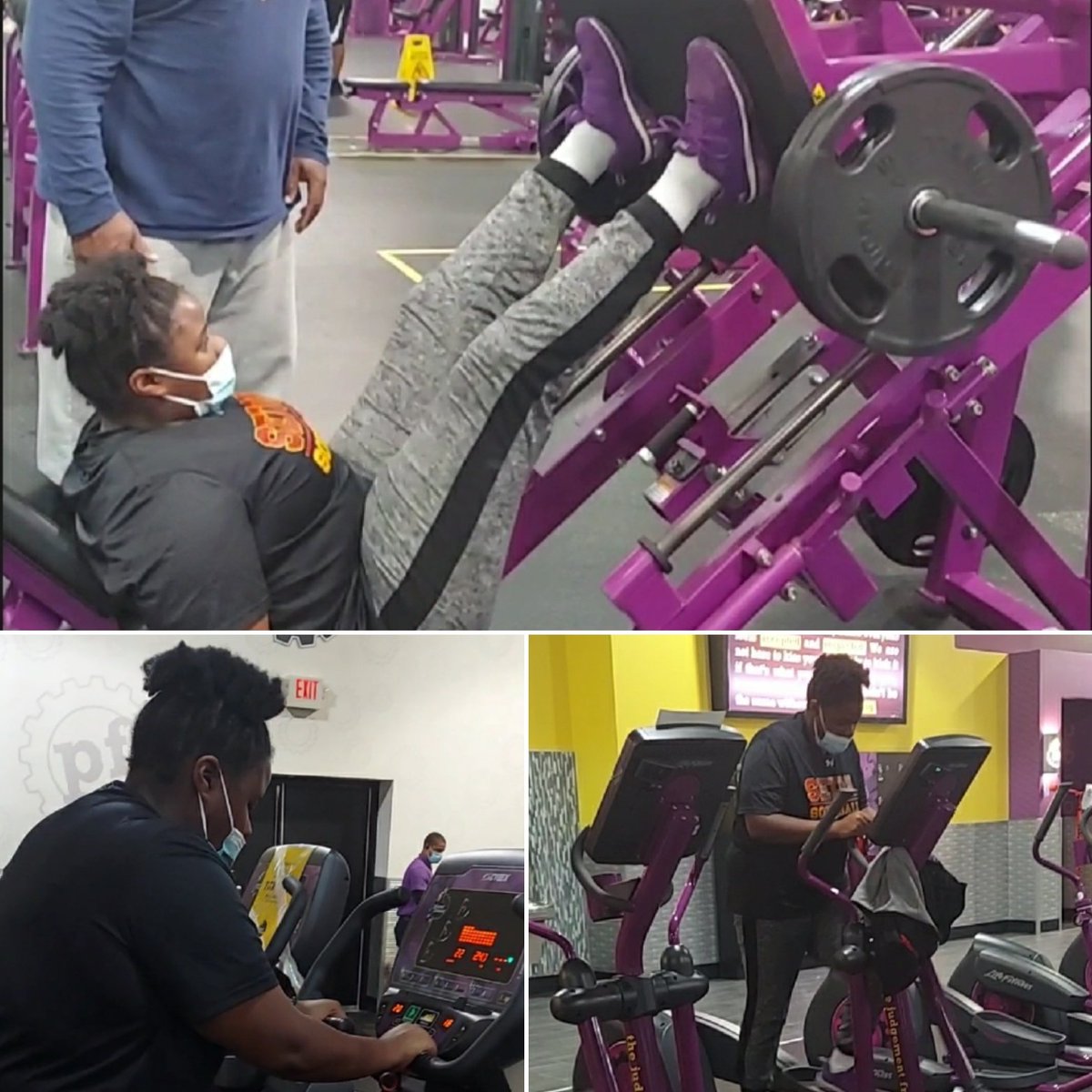 CharlesCtyElite's tweet photo. Baby girl closed out the day with an hour of cardio and leg pressing 225, 25 times!!
#NazaraMuhammad💪🏾🏋🏽♀️
#1stBase3rdBase🥎
#NorthernCalvertFury🥎
#ElizabethSetonSoftball🥎
#CharlesCountyEliteOG💛💙 https://t.co/UyYwYZPkaG