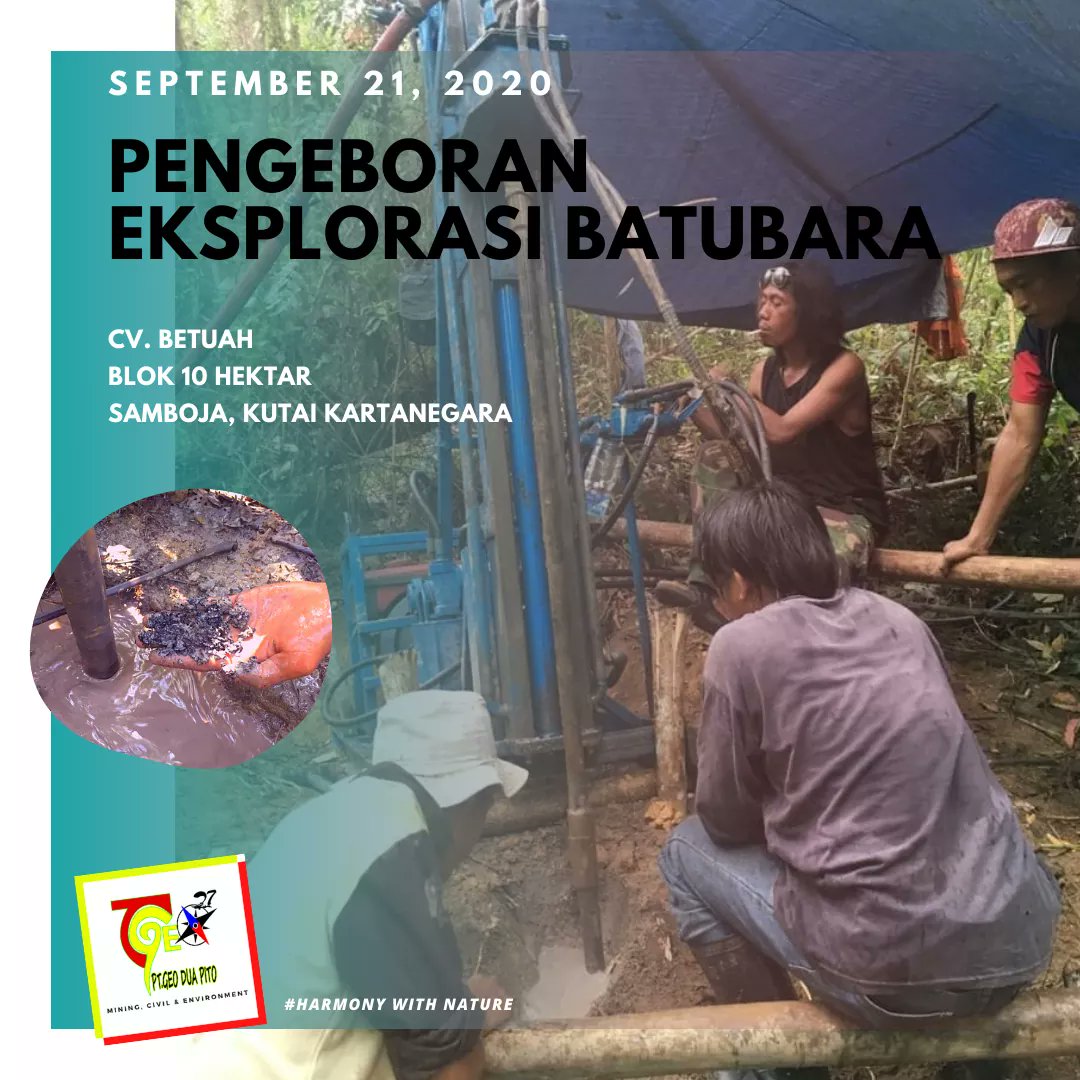 engki_kend's tweet photo. Eksplorasi Batubara ✓
#HarmonyWithNature
#GeoDuaPito
#JasaPengeboran
#BlessAFriend https://t.co/o9oJYzVPWV