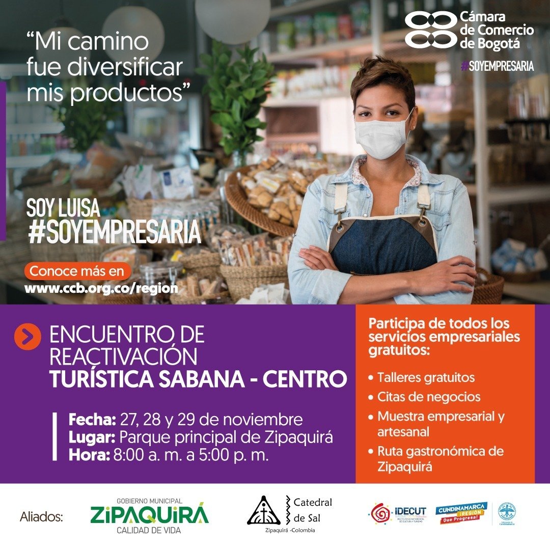 NicolasUribe's tweet photo. En el Encuentro de Reactivación Turística de la Sabana Centro nos acompañarán 50 empresas del sector turístico en un espacio de contactos y citas de negocios, y 40 empresas exhibirán sus mejores productos en la muestra comercial y artesanal. @camaracomerbog https://t.co/0D6R5nbCm1