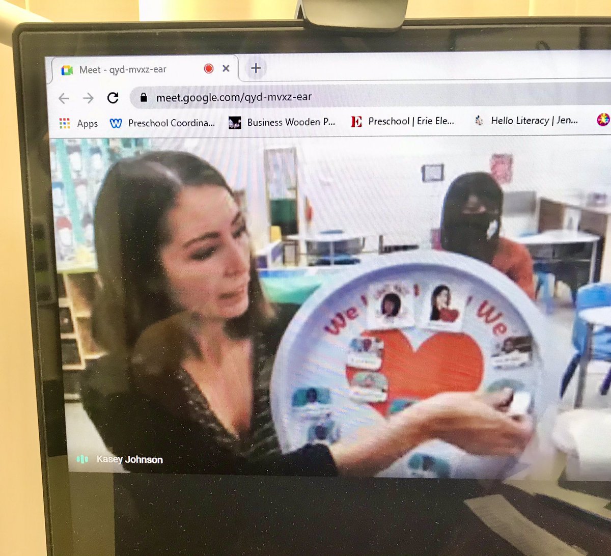 CarlenaSheeran's tweet image. Kasey Johnson &amp;amp; Theresa Duncan @NHESpacker sing the “Wish You Well” song &amp;amp; use @ConsciousD strategies each day during their NTI Live Meets because we do that in class.❤️We wish our #HCSPreschool families a wonderful Thanksgiving!!🤎 #HCSStrongerTogether #ConsistentSchedule