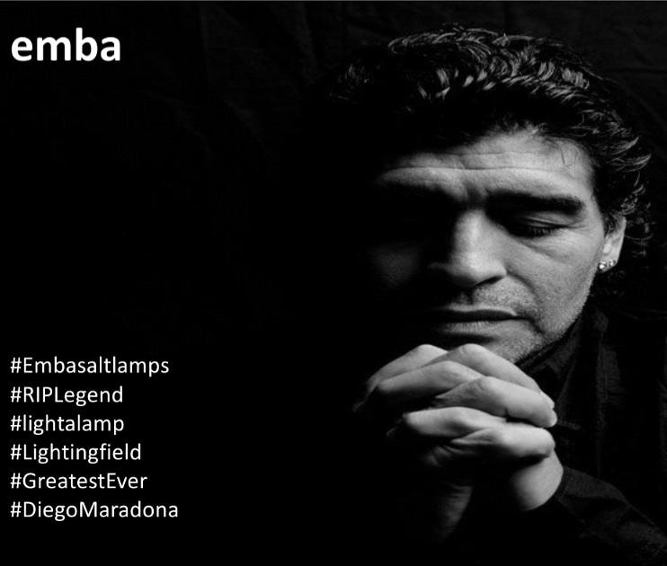 EmbaSalt's tweet photo. #Embasaltlamps
#LightALamp
#RIPLegend
#DiegoArmandoMaradona https://t.co/jHkBAgP9aq