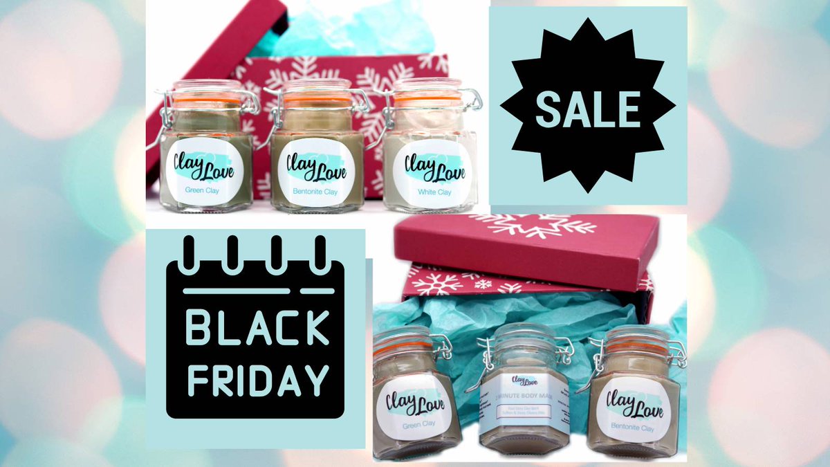 ClayLoveBeauty's tweet photo. Black Friday Preview Sale THIS WEEKEND
Special holiday gift set for the ones you love! Free silk mask with the purchase of ready to use clay. While They
Last! Clay. Link in profile.
#claylovebeauty #bentonite #claymasks #blackfriday #beautyproducts #buycolorado #buyblack https://t.co/q2Dlvr23G4