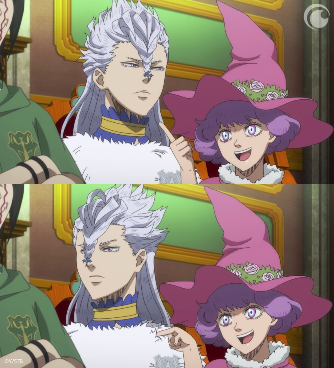 BlackClover_EN's tweet photo. What are you worried about, Nozel? 💗💜 #BC153 https://t.co/4FR42Fh4RC
