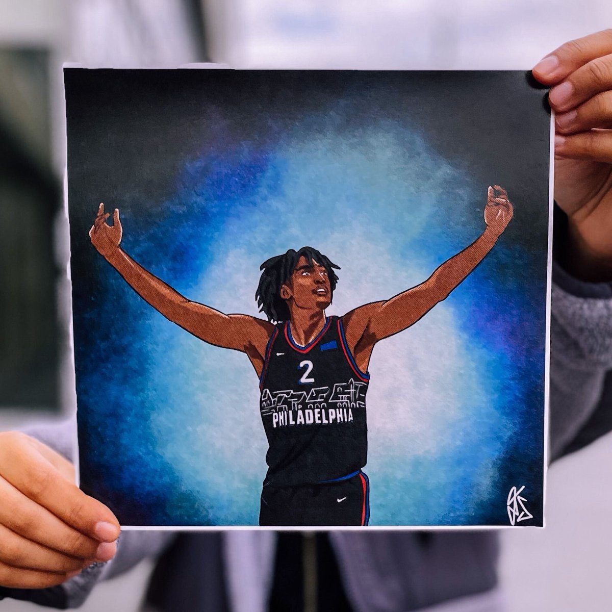 PHLSixersNation's tweet image. 🚨 #PHLSportsNation GIVEAWAY 🚨

👉#Sixers Tyrese Maxey Print👈

Print is on 8”x8” sturdy, semi-gloss cardstock
 
To WIN ⤵️
1) RT this tweet
2) FOLLOW @WegENTShop &amp;amp; @dhwanisaraiya_ 
   
••
Winner announced 11/29-8PM EST