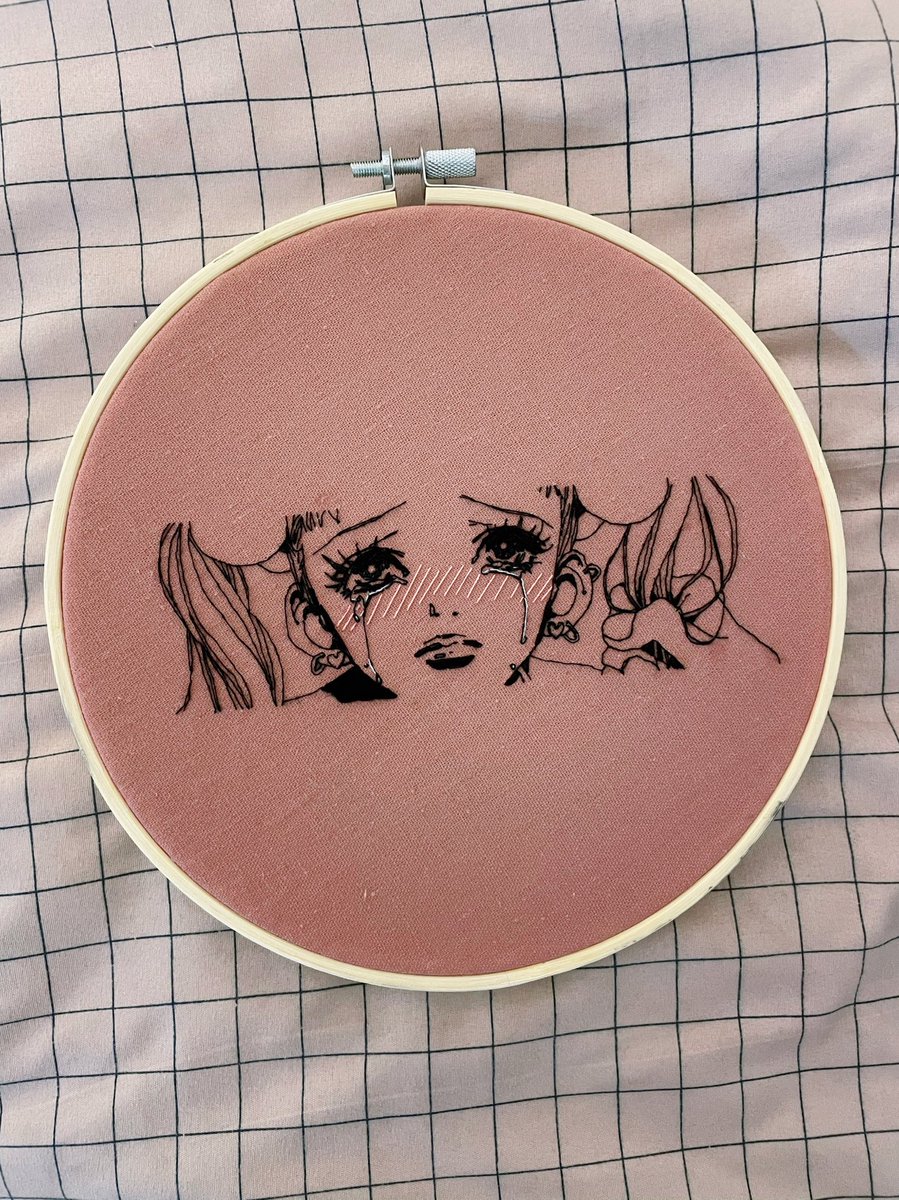 traceyfanclub's tweet photo. of course i had to embroider miwako on pink fabric 💕 https://t.co/LFJRef3gzL