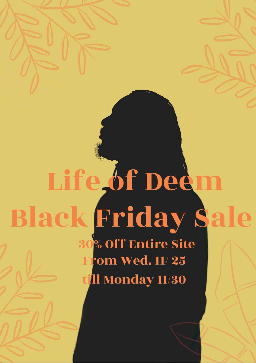 lifeofdeem's tweet photo. STARTING TONIGHT!
Black Friday sale. 30% off the entire store.
The sale will be going till Monday 11/30.
https://t.co/TL3NbDaYE2 https://t.co/3C4QnzWxSQ
