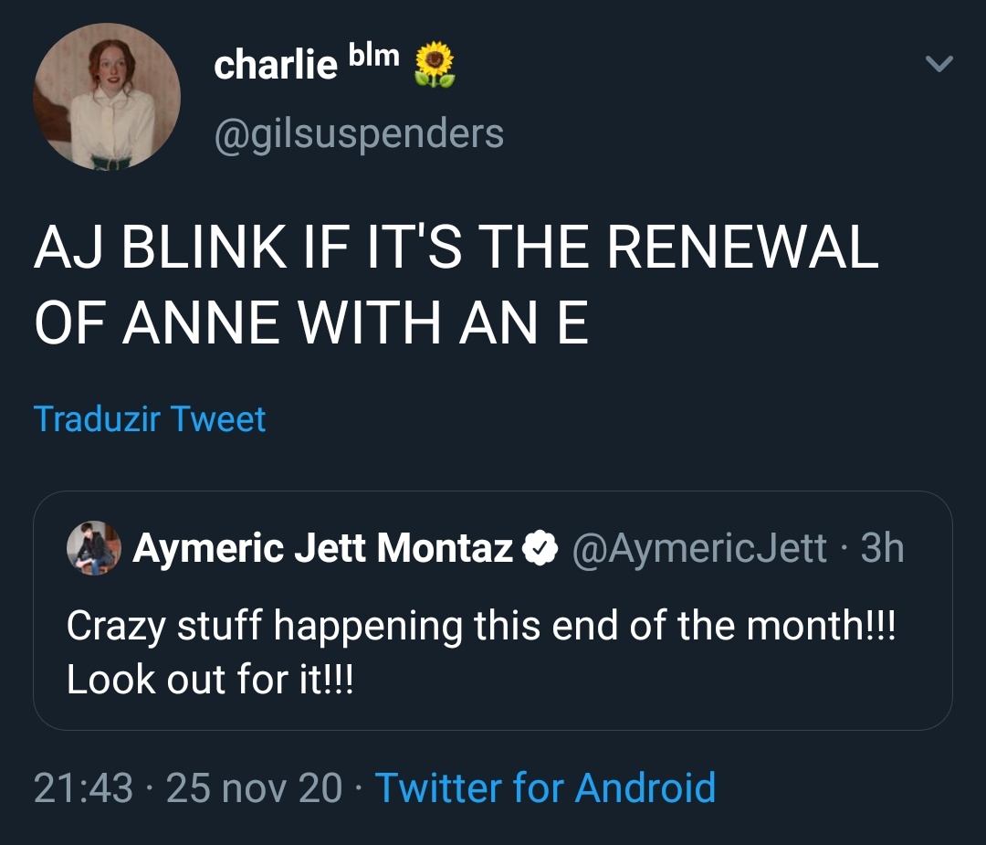 gilsuspenders's tweet image. IS HE MESSING WITH ME? RENEWAL CONFIRMED?

ONE YEAR WITHOUT ANNE