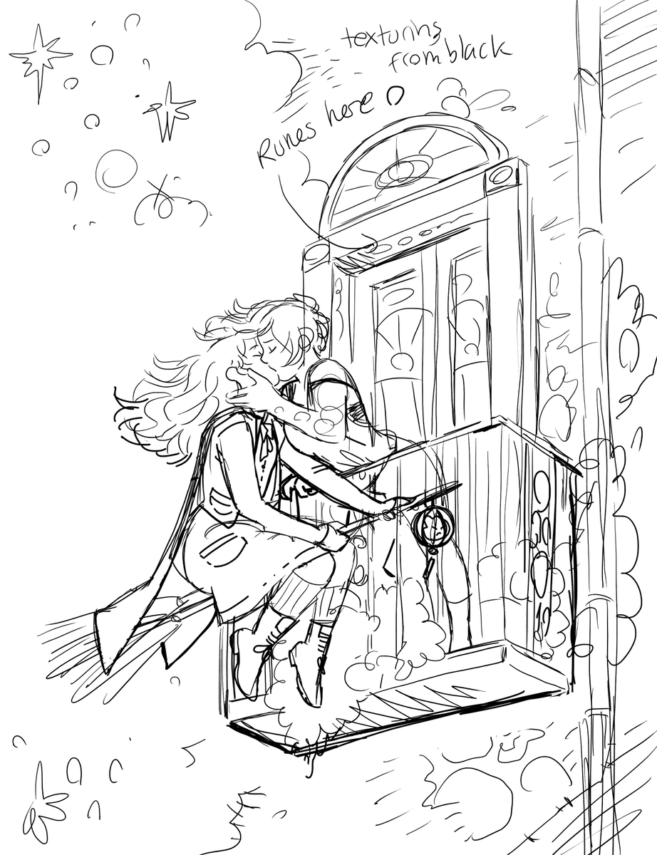 Witchkissing sketch. 