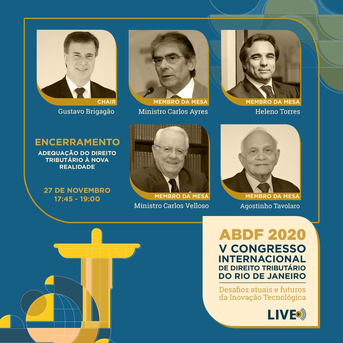 helenott's tweet photo. O V Congresso Internacional de Direito Tributário da ABDF examina os grandes desafios atuais da ciência da tributação. Uma honra integrar sua mesa de encerramento, ao lado de amigos que tanto admiro. Parabéns Gustavo Brigagão e a todos da diretoria da nossa ABDF. https://t.co/qybG8C53mv