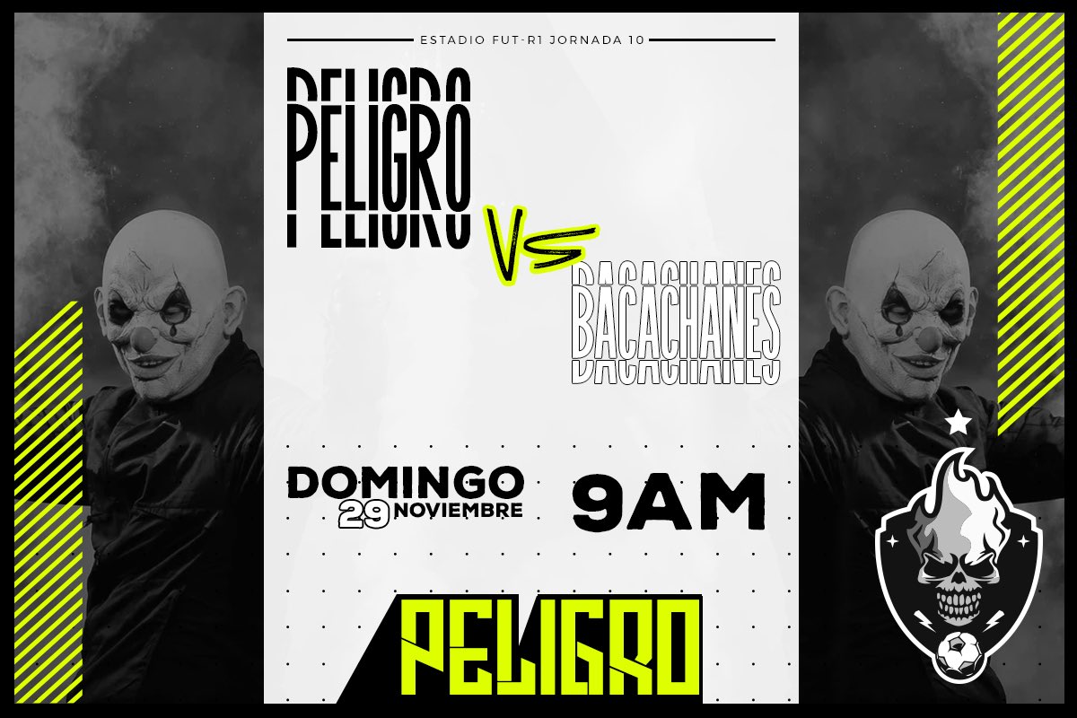Peligro_FC's tweet photo. El domingo toca contra “ya saben quien”, nos vemos en la cancha. ☠️⚽️ https://t.co/zuNeFl8NPD
