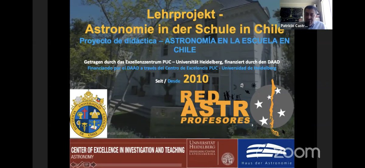 HCLAHeidelberg's tweet photo. 📌Te invitamos a revisar el "Encuentro de Exalumnos de Astronomía" y conocer nuestras actividades con @HdAstro de Heidelberg, la @RedAstroProfes y  @AstroUC y la función que cumplen en la formación pedagógica en el área astronomía de Arica a Pta. Arenas.
▶️https://t.co/CaTzq0CR5F https://t.co/mumE4aejP7