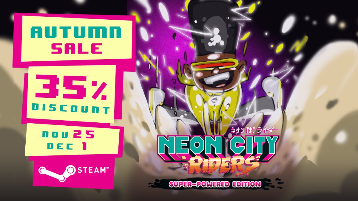 Grab a basket, go to Steam, and pickup up a lovely duck, with a bat to wield ~

#NeonCityRiders  and #Patobox have yet another sale over Steam! 
Check em' out!