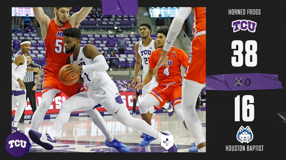 Up at the half.
Mike Miles leads everyone with eight points and five assists.
#GoFrogs 😈 https://t.co/b3y9Ib250n