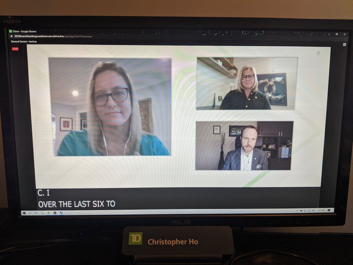 ChrisHo_TD's tweet photo. Enjoyed my very first roadshow virtually! I thoroughly enjoyed hearing from all of our leaders and their insights on F2021! Communicate, collaborate and commit! #TD #Virtual @DonaGallo_TD https://t.co/gIcLCunCw8