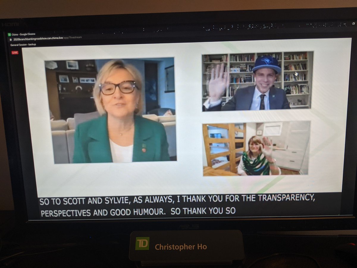 ChrisHo_TD's tweet photo. Enjoyed my very first roadshow virtually! I thoroughly enjoyed hearing from all of our leaders and their insights on F2021! Communicate, collaborate and commit! #TD #Virtual @DonaGallo_TD https://t.co/gIcLCunCw8
