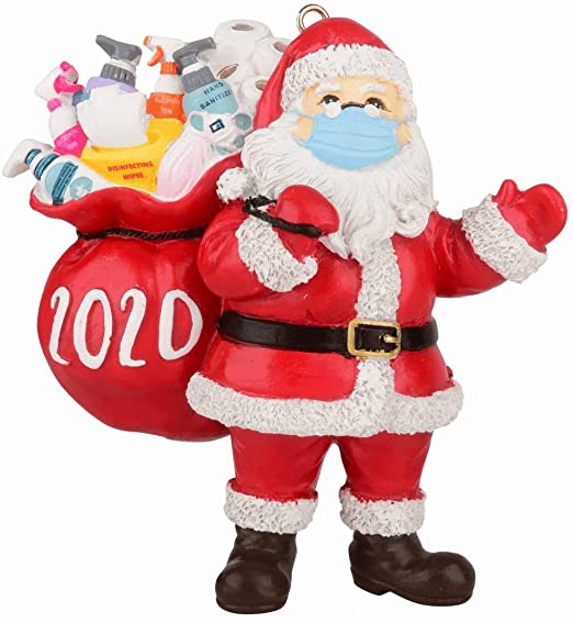5. Naturally, there are lots of Santas in surgical masks. Whoever made the vintage-looking one gets bonus points, in my book.
