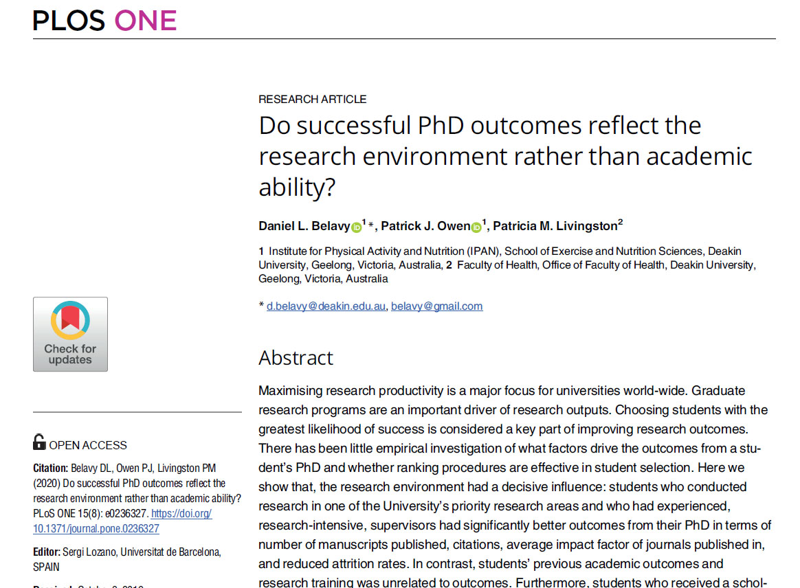 Thinking of doing a PhD and wondering what might help you succeed?Supervising PhD students and want the best outcome for them?Thread  Summary of work in  @PLOSONE  https://doi.org/10.1371/journal.pone.0236327 @AcademicChatter  #AcademicTwitter  #phdchat  #phdlife  #research