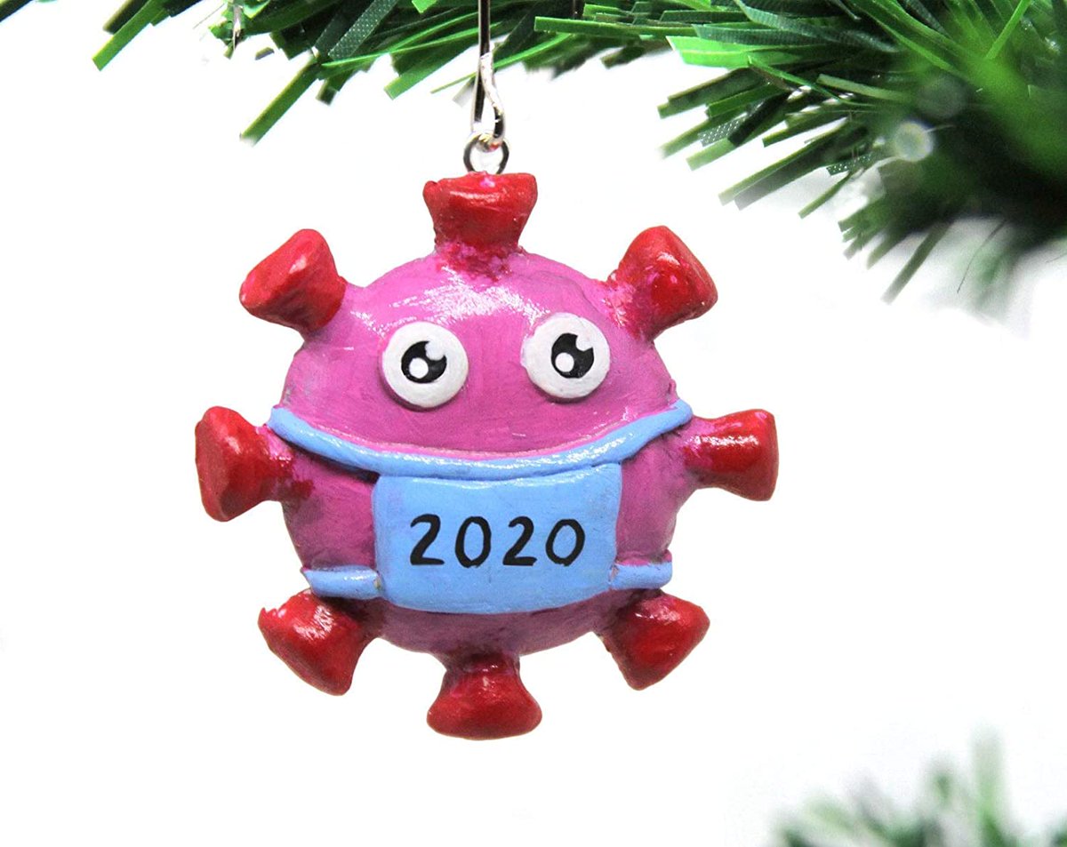 7. No 2020 Christmas tree is complete without a virus that personifies or commemorates the coronavirus itself!