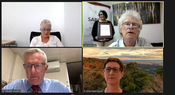 SARRAHealth's tweet photo. Thank you and ooroo to our current President!!! And congrats on your life membership... no escaping now!

You have been the most committed, inspiring, passionate and legendary advocate for rural AHPs 

#SARRAH #AHPs #allliedhealth #alliedhealthisessential #ruralhealth #remote https://t.co/v88q2NRWTi