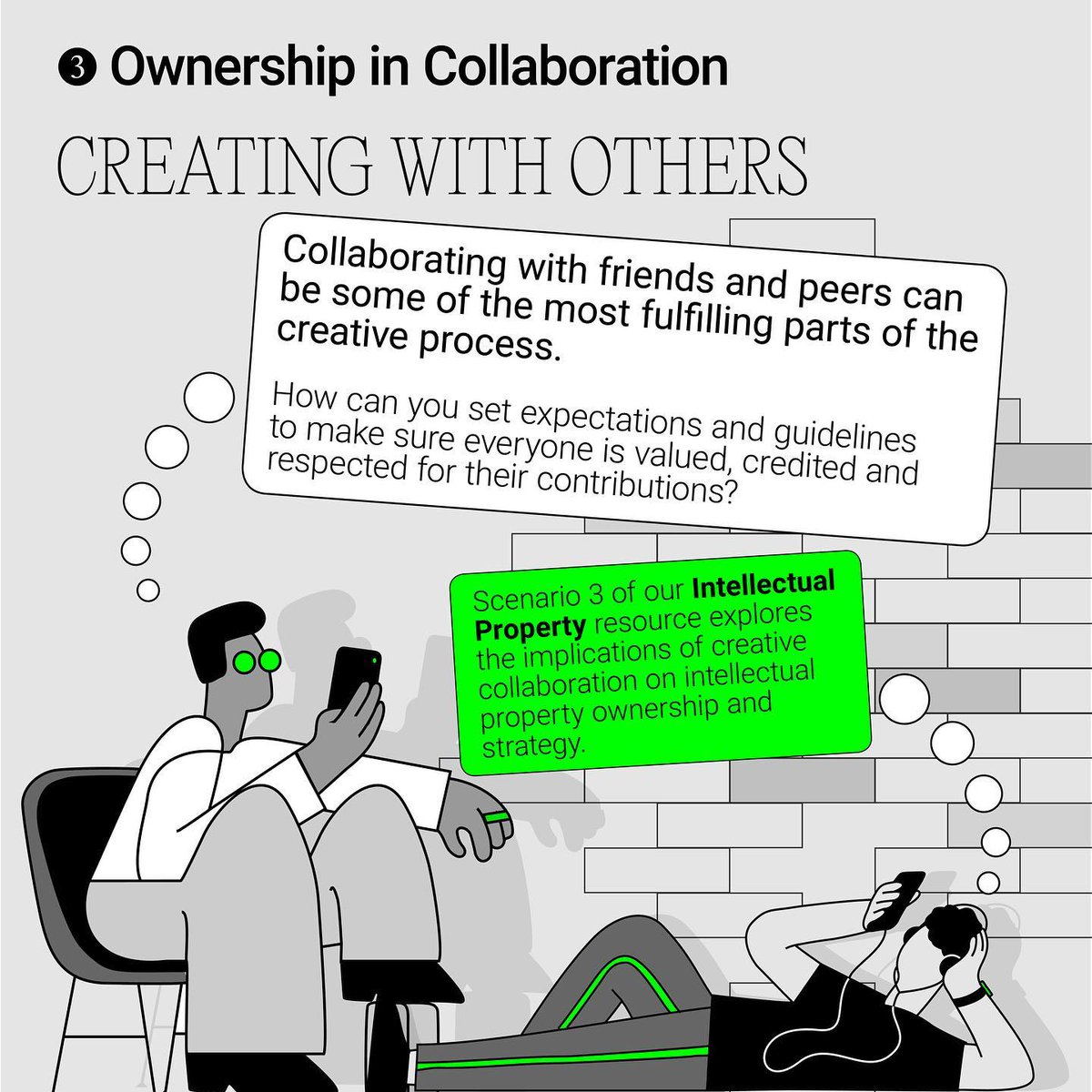 studioonstrike's tweet photo. The team ocaducead developed these fun interactive posts with the guidebook “Creating in the Greyscale” for navigating intellectual property. Link in bio or follow ocaducead for the full guide. In collaboration with _macysiu_  hannahcee wekh_pcfe: https://t.co/nPWMmlj2O7 https://t.co/EPQbQxkNKl