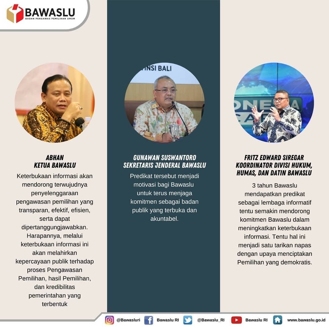 BawasluMuaro's tweet photo. [PENGANUGERAHAN KETERBUKAAN INFORMASI PUBLIK]
@bawaslu_RI kembali meraih predikat "Informatif" dari Komisi Informasi Pusat  pada tahun 2020. 

#BukaInformasiPublik
#AnugerahKeterbukaanInformasi
#KeterbukaanInformasiPublik
#HakAndaUntukTahu
#BawasluTerbukaPemiluTepercaya https://t.co/7fBBHZpc1M