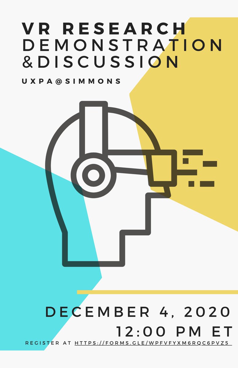 UXPAsimmons's tweet photo. The first 10 student attendees at our VR Research Demonstration and Discussion Event on 12/4 will receive a $10 Amazon gift card! See the full details on our blog: https://t.co/X8JfFZxhqo https://t.co/zKVbYqNdOv