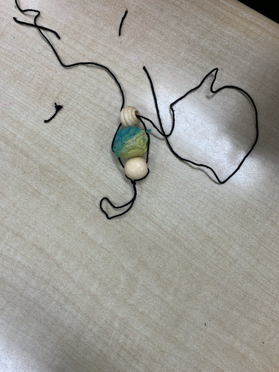 EmilyHelgerman's tweet photo. Completed our recycling process to make paper beads today! Ripping paper - making pulp- forming beads- painting our beads-making bracelets/keychains! Loved watching the creativity flourish 📑 @htubman2015 https://t.co/V4M27wfPeY