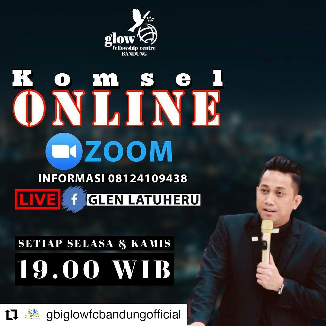 #Repost @gbiglowfcbandungofficial

KOMSEL Online via ZOOM _(Malam Ini)_ Kamis 26 Nov, Pkl 19.00 

“Dibentuk oleh Sang Raja”
Bersama Ps. Glen Latuheru

Join Zoom Meeting Bpk Ibu bisa klik link ini:

*us02web.zoom.us/j/82929163348*

Tuhan Yesus Memberkati kita semua 😇🙏🏻