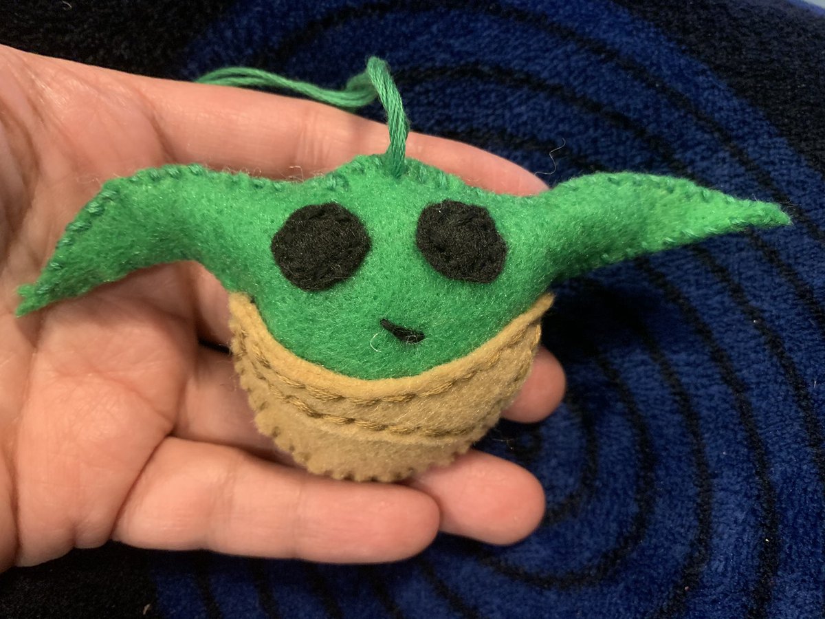 RockDocLML's tweet photo. Fun with felt. 😀

#BabyYoda #Mandalorian #Handmade #RockDocLML @LorenaMedinaPhD https://t.co/xatZ4w0LyP