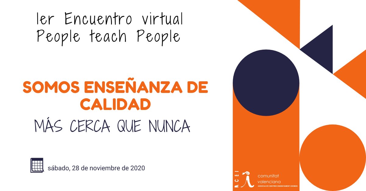 aceivalencia's tweet photo. ¡ÚLTIMO DÍA para inscribirse! no puedes perder la oportunidad, ¡te esperamos!
INSCRIPCIONES: https://t.co/i9PvGgrP7J
#peopleteachpeople
#calidadenlaenseñanza
#aceicova https://t.co/kV0FHEWXow