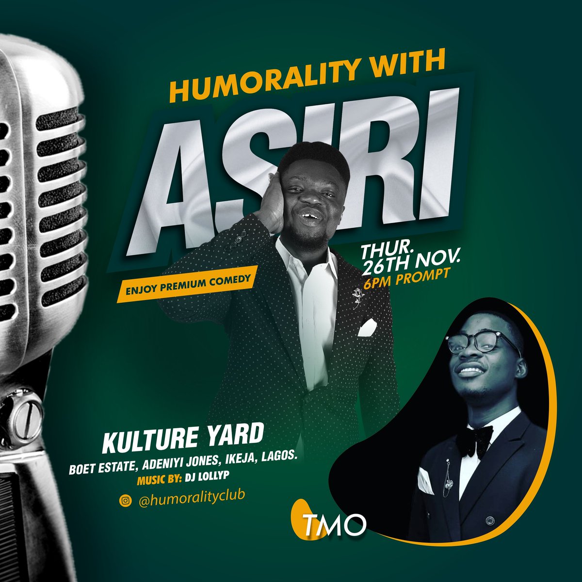 Humoralityclub's tweet photo. Humorality with @Asiricomedy resumes tonight #humoralitywithasiri https://t.co/yYIIo1zI2L