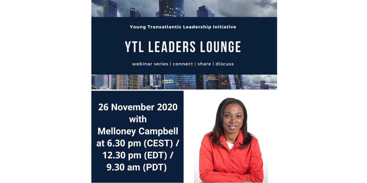 We have a change regarding our Leaders Lounge today. Instead of Victoria Lennox our speaker will be Melloney Campbell.
To join us, register via the link on our website!
#Canada #Germany #young professionals #youngprofessionalnetwork #leadership