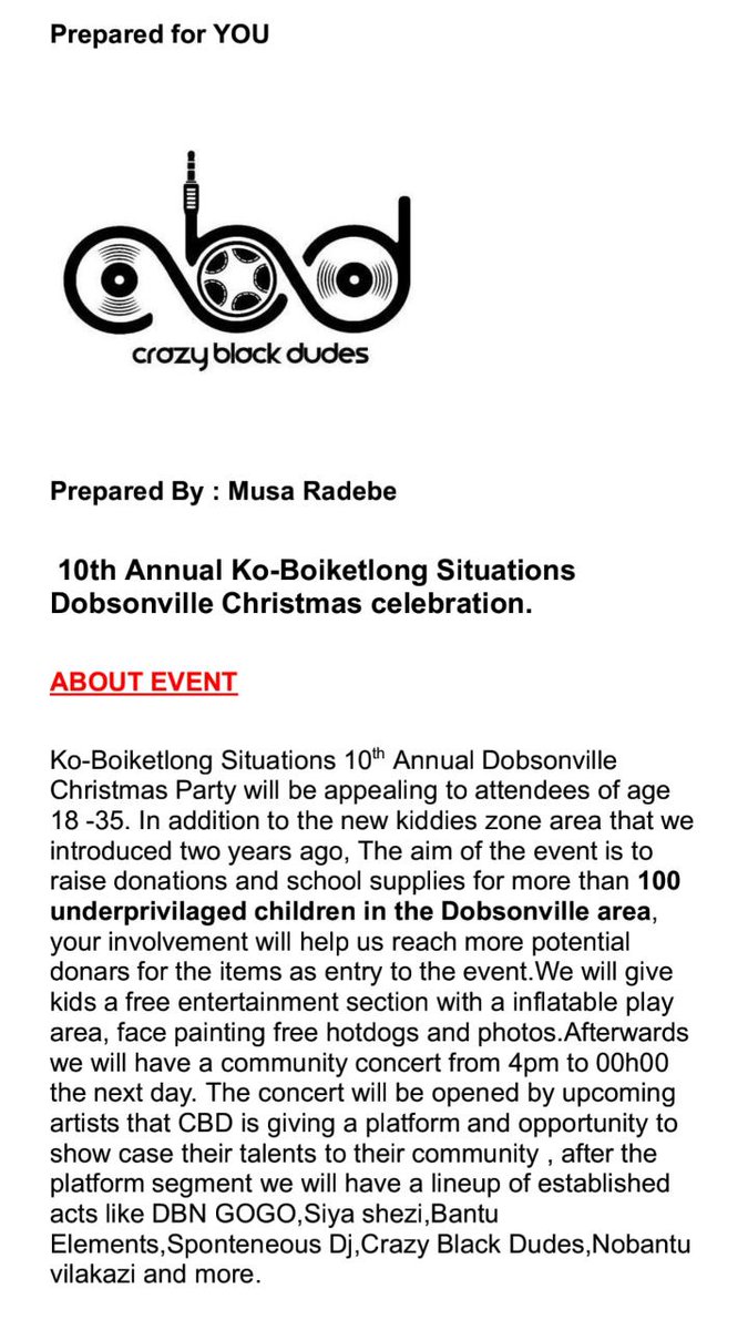 CRAZYBLACKDUDEZ's tweet photo. 10th Annual Boiketlong Situation Christmas party. Help us so we can help one child at a time. Please donate whatever you can. School shoes, clothes and  non perishables. Contact us on 0662239043 for more information. #WinAgainstCorona #GBVmustfall #WomanAndChildrenAbuse https://t.co/o6f9Fbk0LY