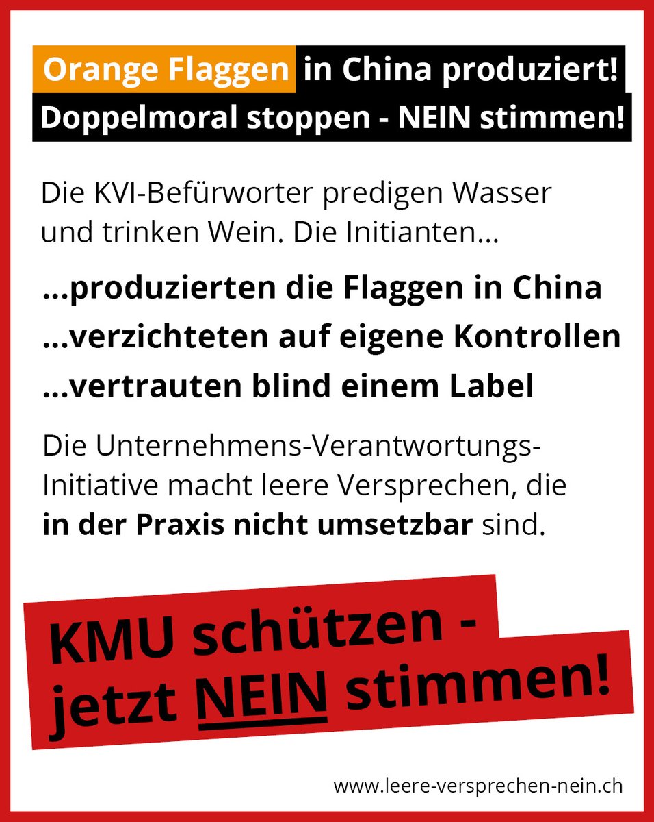 Die #UVI stellt Forderungen, die sie selber nicht einhalten kann.

Darum: NEIN stimmen und KMU schützen!

Mehr dazu hier:
leere-versprechen-nein.ch/die-besten-lab…