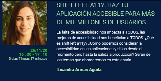 lisyarmas's tweet photo. Hoy estaré conversando sobre cómo podemos aplicar #shiftlefta11y en el evento #VLCTESTING20
Este año se está celebrando de forma virtual desde Valencia, pero estaré bien cerquita❤️
Más detalles en la charla! 
Te esperamos 16:30 hs 🇪🇸 y 12:30 hs 🇺🇾 y 🇨🇱! https://t.co/IoD7SBPeIz