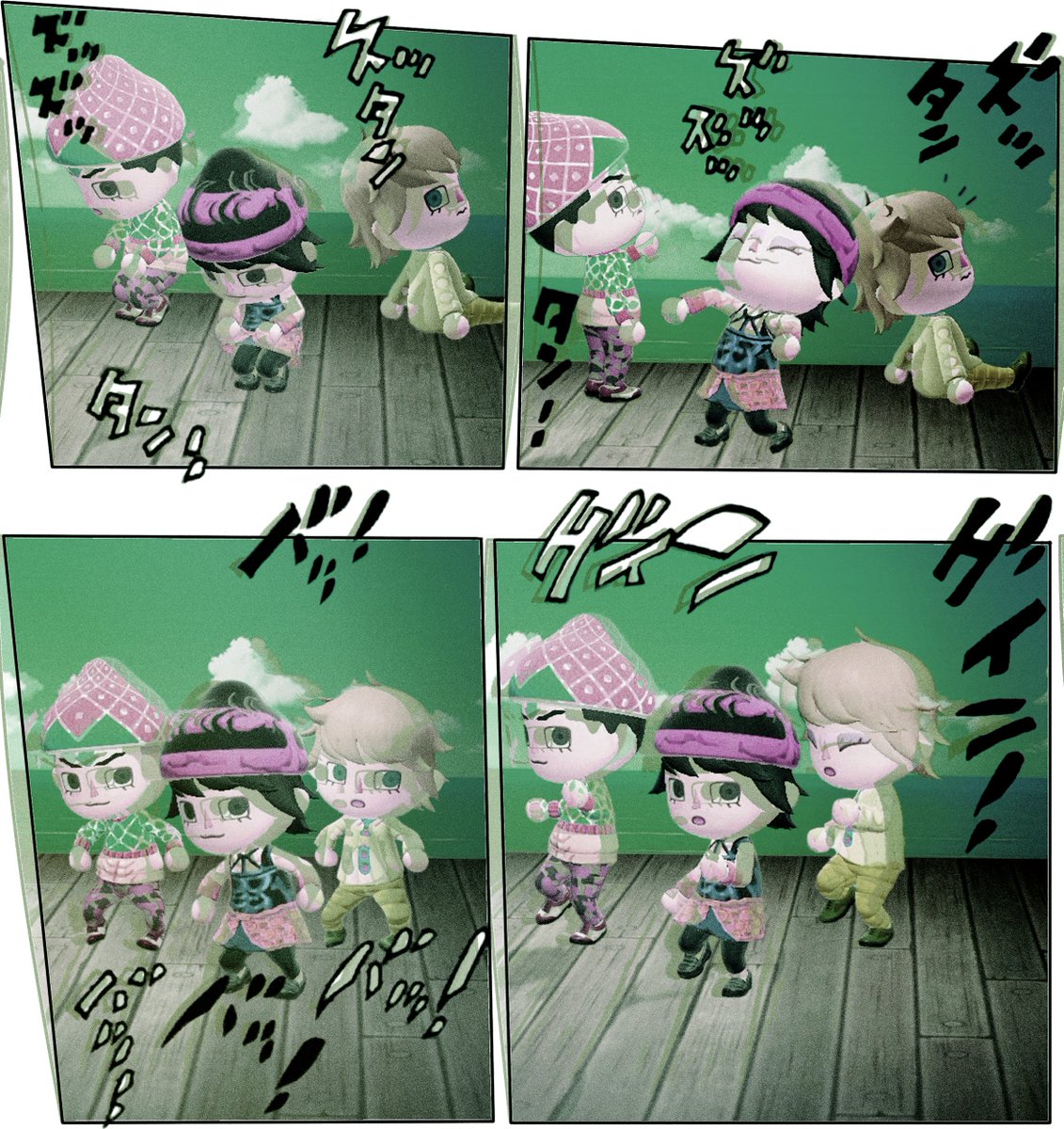 Hachi あつ森 ズッ タン ズッズッ タン フォロワーさんのあつ森結婚式の余興のためにダンス練習中 ジョジョ ギャングダンス ミスタ ナランチャ フーゴ