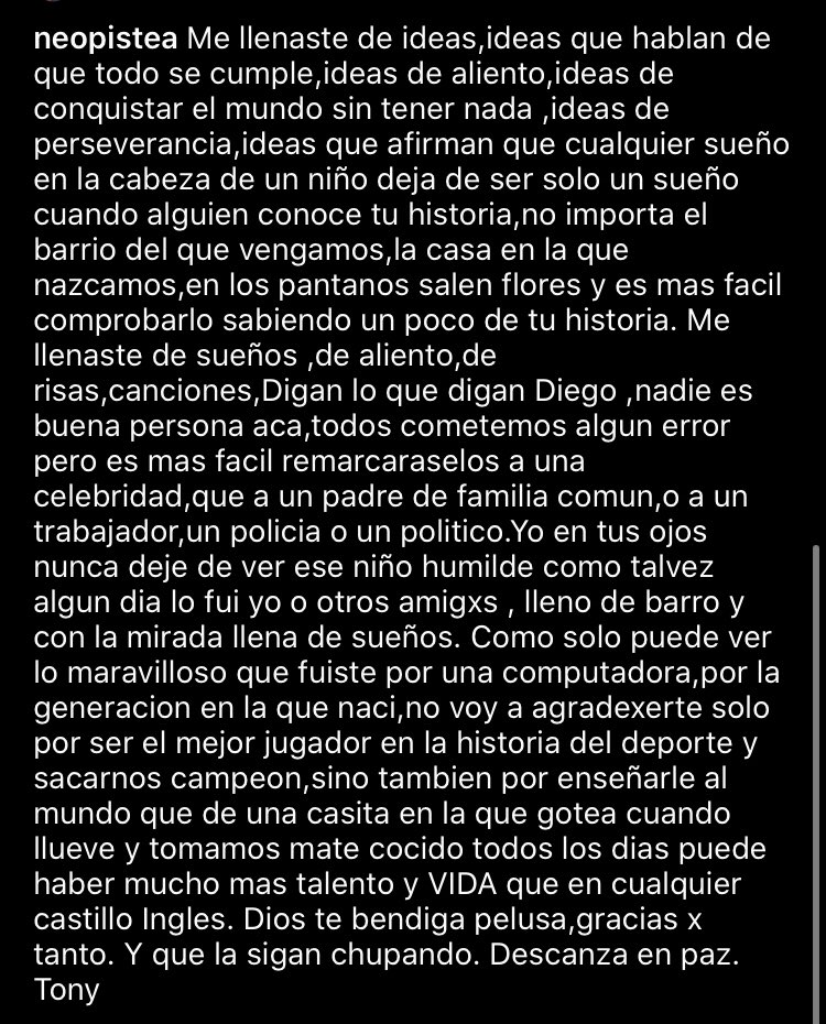 Esto era Maradona. Esto ES Maradona. Una luz para tanta gente que lo necesita.
