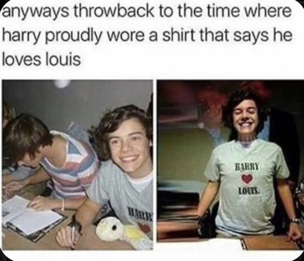 1. bromance v romance2. lou supporting harry3. louis’ comments4. harry being proud of his shirt