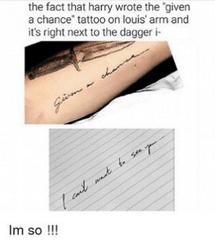 1. harrys handwriting tattooed on L2. talking about getting engaged h plays with ring