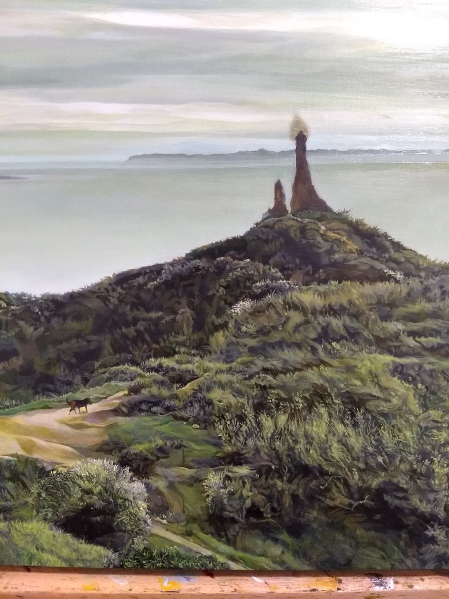 jolenelaiart's tweet image. I have to say that at most times I obsess over the backgrounds in my paintings before I eventually focus on the key elements. This is &apos;Red Tower&apos; when I was halfway through with it.

#jolenelai #thinkspaceProjects #tapas #art #wip #oilPainting #painting #art #landscapepainting