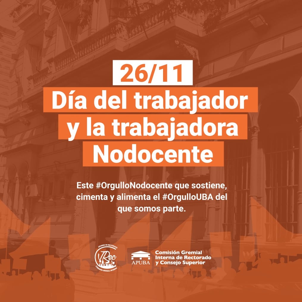 Cominterna_Rec's tweet photo. DÍA DE LOS TRABAJADORES Y DE LAS TRABAJADORAS NODOCENTES
Hoy más que nunca, Feliz Día compañeros/as!!!!
https://t.co/Yxv95QY6uA
#Nocentes
#comisióninternarectorado
#JREC
#julietavitullo
#rectoradouba
#apuba
#UBA https://t.co/HciQvwlS7e