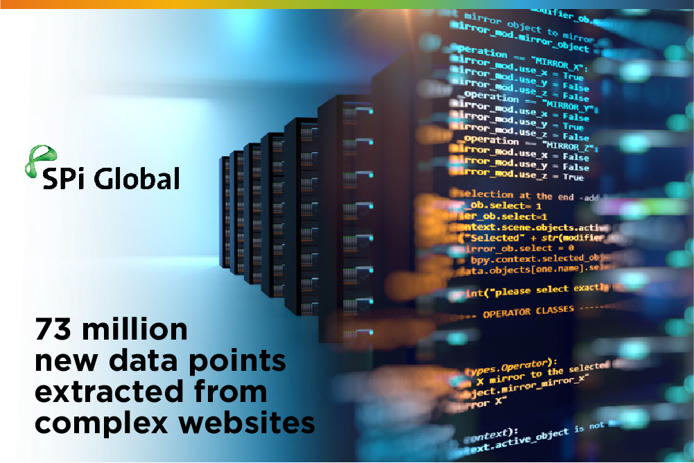 Straive_'s tweet photo. 73 million new #datapoints extracted from complex websites in 4 months for a company #database. Read our case studies and see how we can develop #datasolutions for your business https://t.co/U2G56ZhMLy.

#spiglobal https://t.co/j0LX3Q8OSU