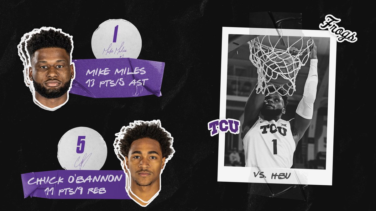 Solid first game for the new guys, @MikeMilesJr_ and @mrobannon5.
#GoFrogs 😈 https://t.co/vc6va30yAB