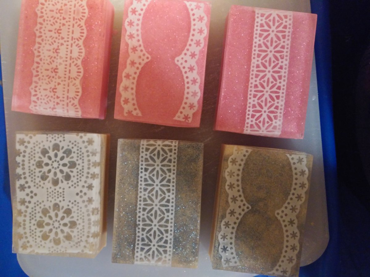 IronVeilHS's tweet photo. New Lace inlays. 

#homestead #homemade #madeinUSA #soap #goatsmilk https://t.co/HaHKy1zBGe