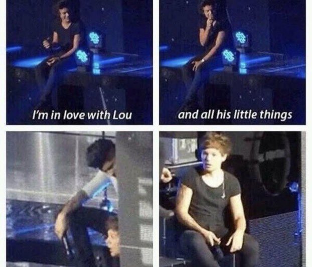 1. larry hugging v simon hugging lou2. harry singing to lou3. harry getting tattoos for what he couldn’t say4. lou’s reaction to harry singing lou