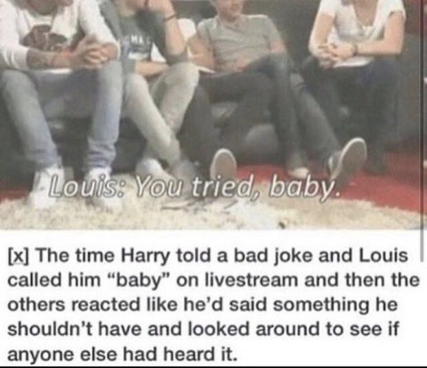 1. guess what one was forced2. “and we’re still young”3. lou calling h baby4. this is just funny/cute and not proof