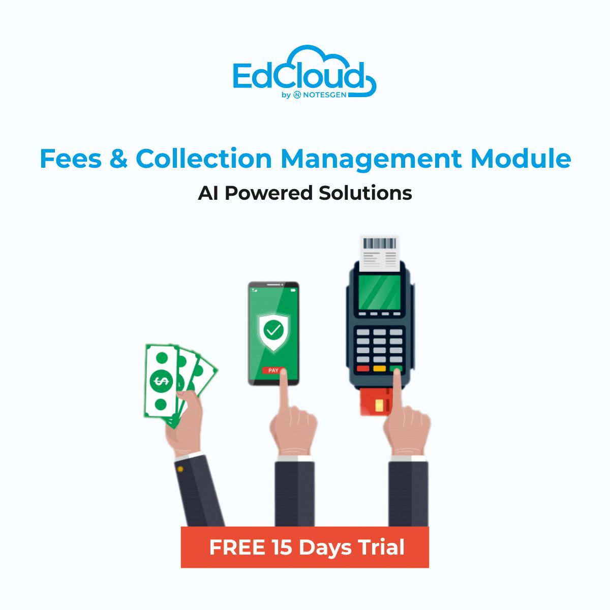 notesgen's tweet photo. EdCloud by Notesgen, a cloud-based AI software offers smart features for Edtech. 
Feature #7 Fees and Collection Management Module. Get a 15 Days FREE Trial today! 
Visit: https://t.co/JaW6XcBmgG

#leadwithnotesgen #edtech #elearning #k12 #onlinelearning #ai https://t.co/hmzLGD4AcJ