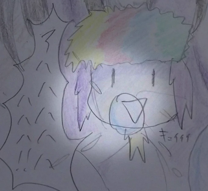 #狐山創作語
【才虎 パス太】
種族   サイコパス
性別  やべーやつ
サイズ  3cm～∞
口癖  「アハハハハ」
落書きにより生まれてしまった"ギャグマンガのオチ"的生き物(?)
召喚されると頭のみ巨大化していき宇宙よりも巨大になると光線を放ち、宇宙ごと全てを消し去る。
顔文字は('▽')←これ 