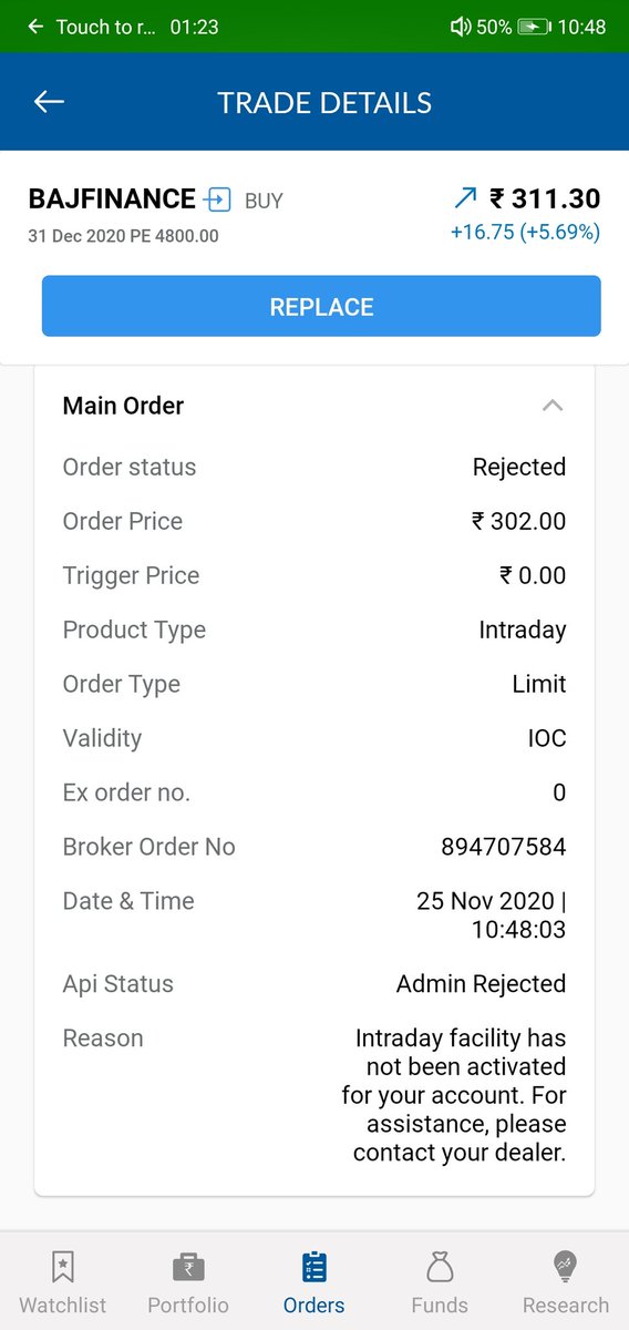 whovinitpatel's tweet photo. India 's No. 1 stock broking firm @AngelBrokingLtd, order rejected, because of application issue 😭😂
#stocks, #stockbroker, this is call Angel 😓#stocktrading #Nifty https://t.co/6EX7i8bb68